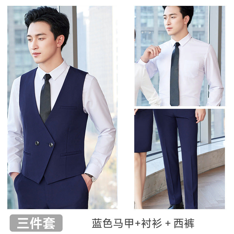 Professional vest suit female spring and summer stewardess uniform sales department hotel front desk jewelry shop beautician overalls
