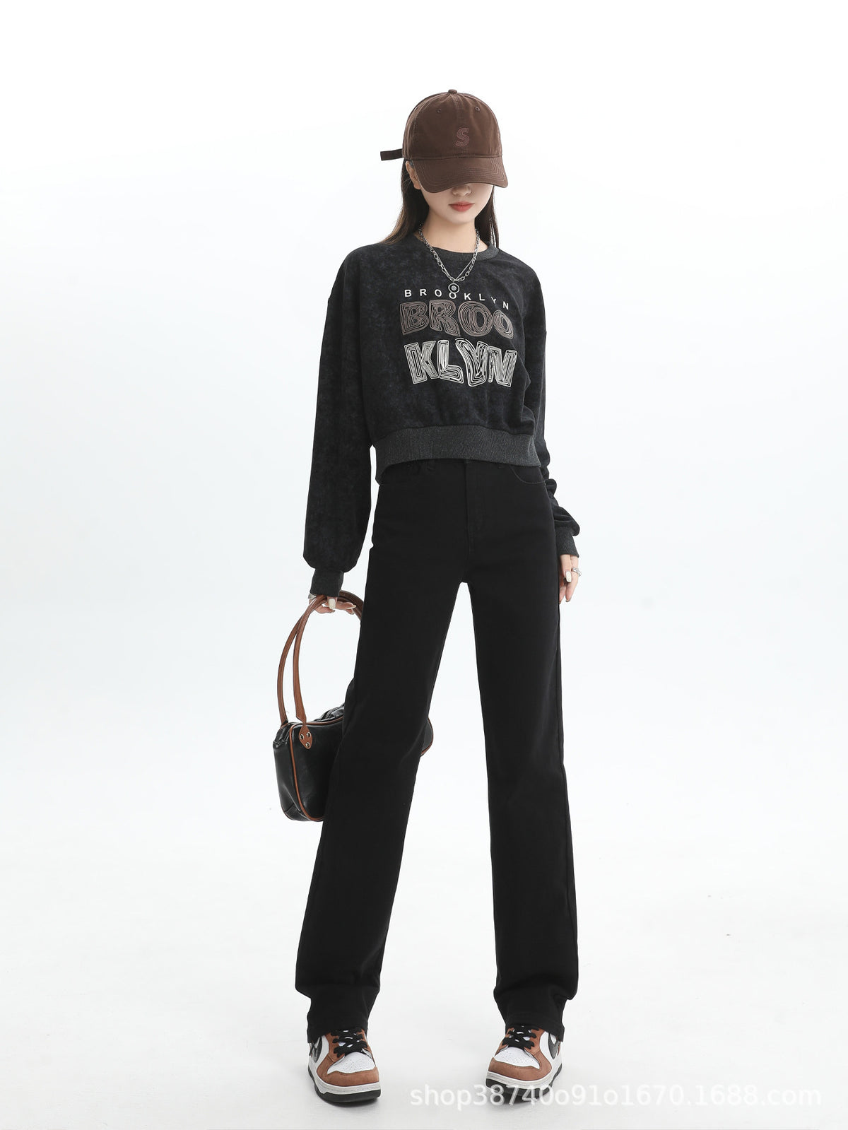 High Waist Straight Leg Jeans Women's Spring Wear 2025 New Pear Shaped Body Slimming Drop Sense Narrow Edition Small Straight Leg Trousers