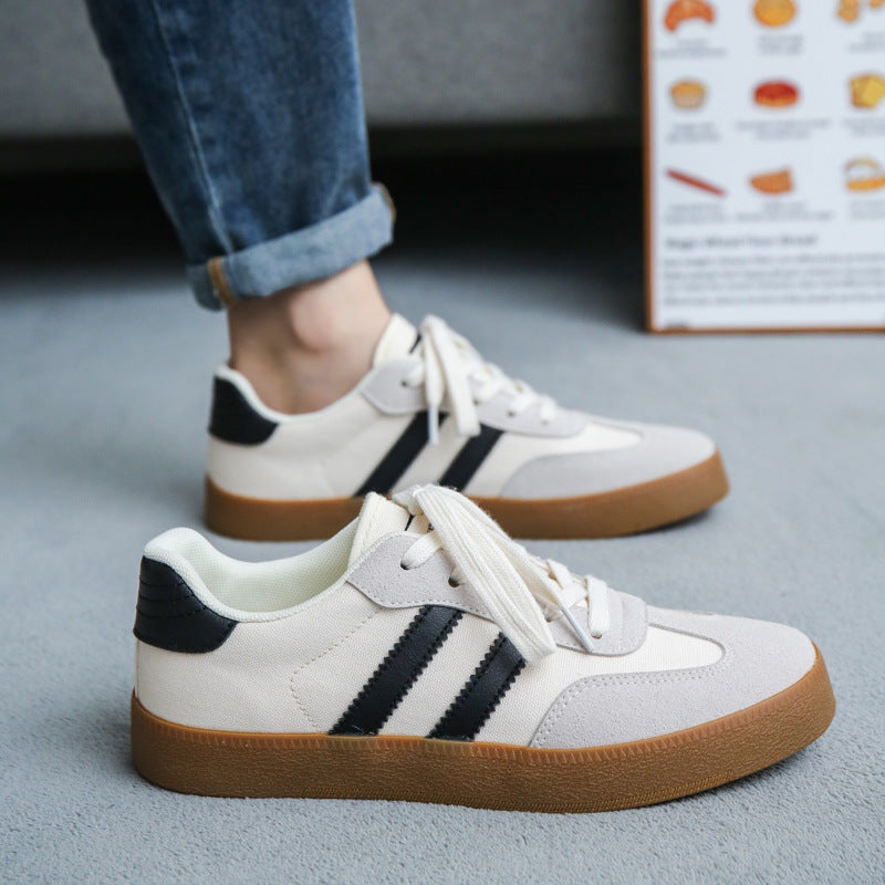 Men's Shoes Trendy Shoes 2025 Spring New Low-Top Canvas Shoes Men's Easiest for Match Moral Training Shoes Boys Casual Sneakers Wholesale
