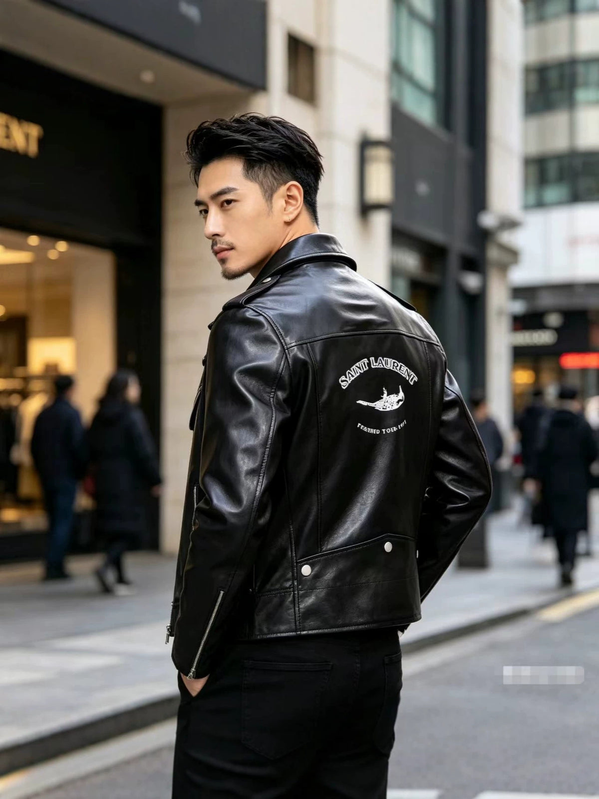 Foreign Trade Wholesale Spring and Autumn New Men's Leather Jackets Korean Style Slim Fit Men's Leather Jackets Large Size Outerwear Leather Jackets Factory Direct Sales