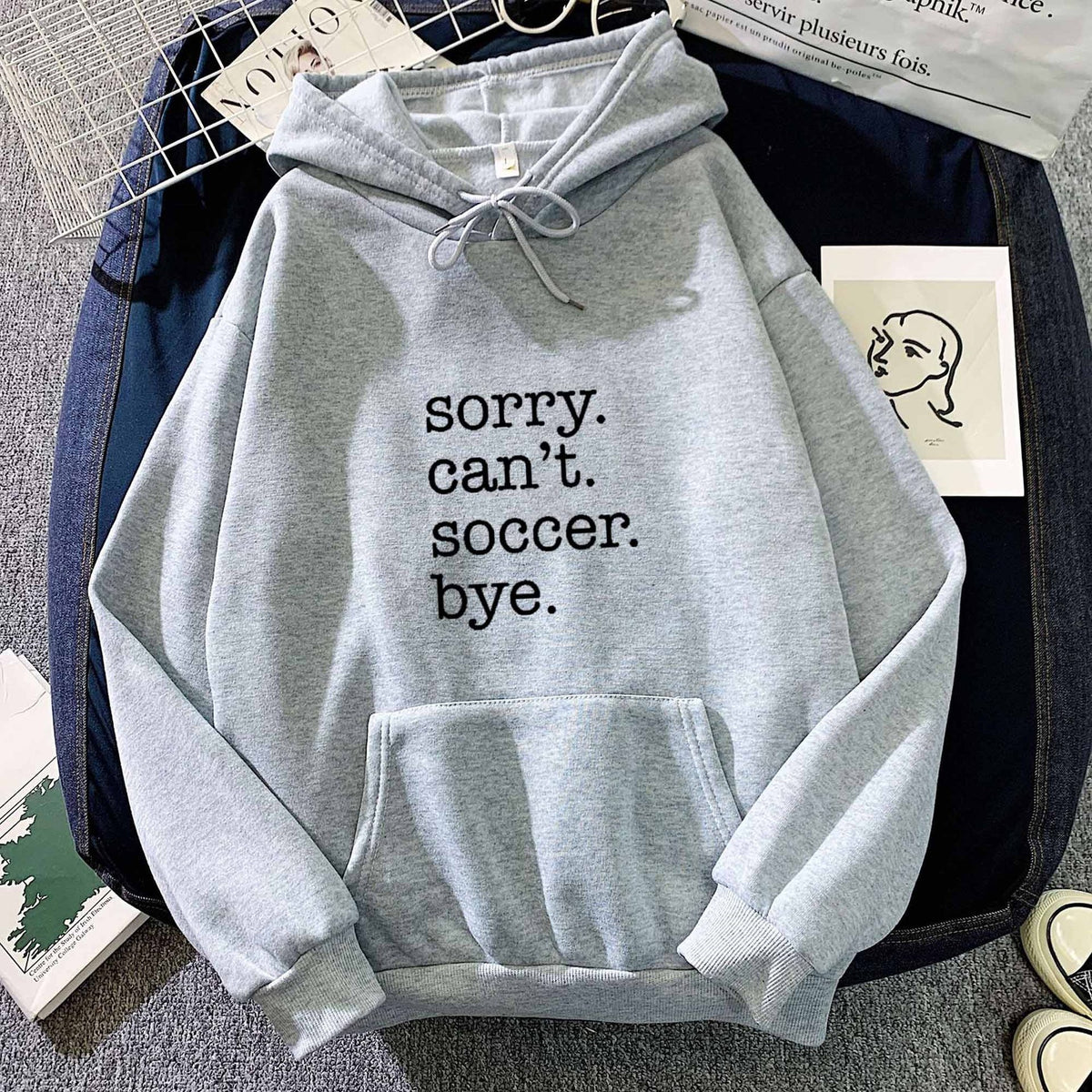 New Cross-Border Autumn and Winter Letter Printed Hoodies and Sweatshirts for Men and Women, Korean Style Trendyy Versatile Tops Amazon