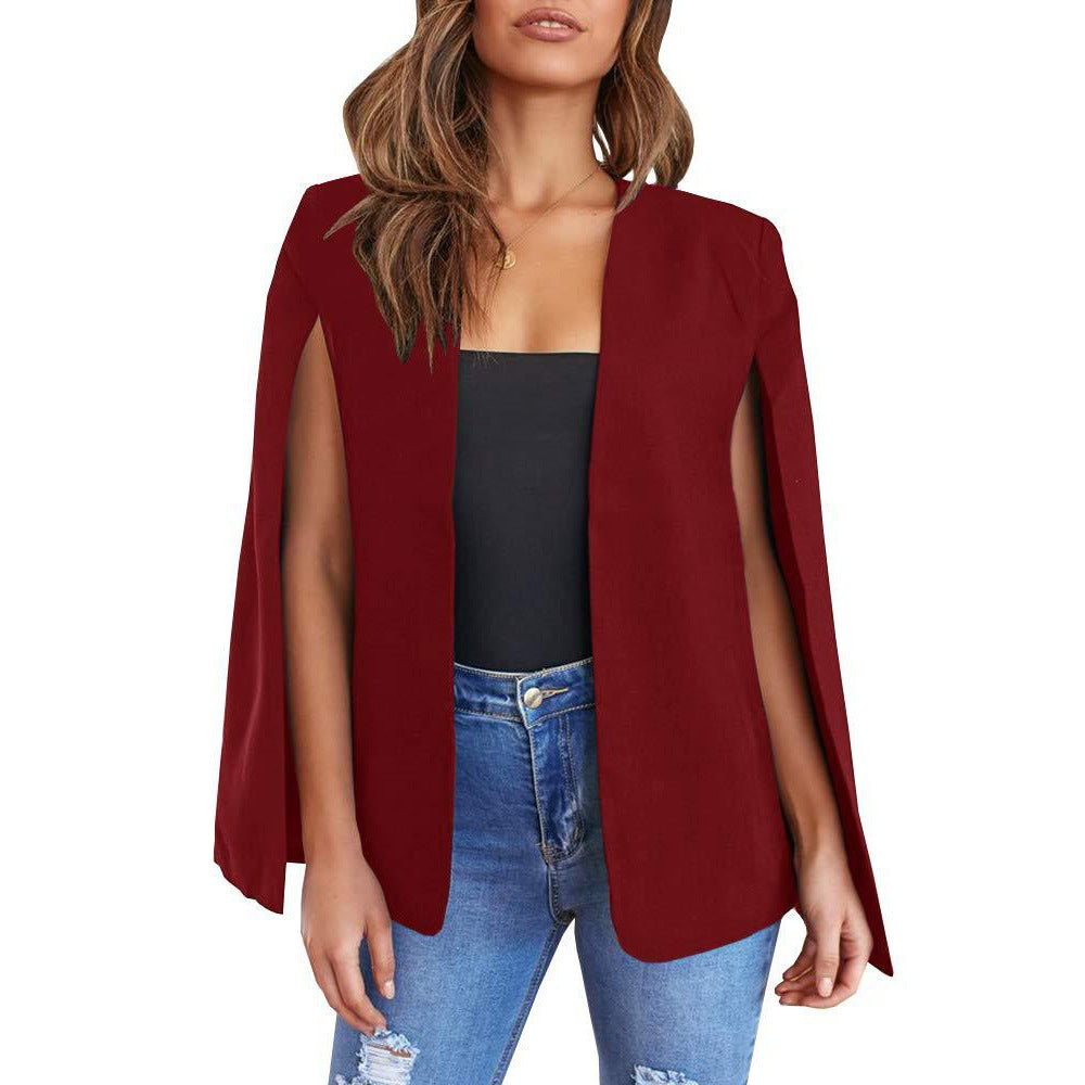 2022 European and American Women's Shawl Jacket Amazon Explosions Cloak Vest Small Suit Multicolor Spot Hair