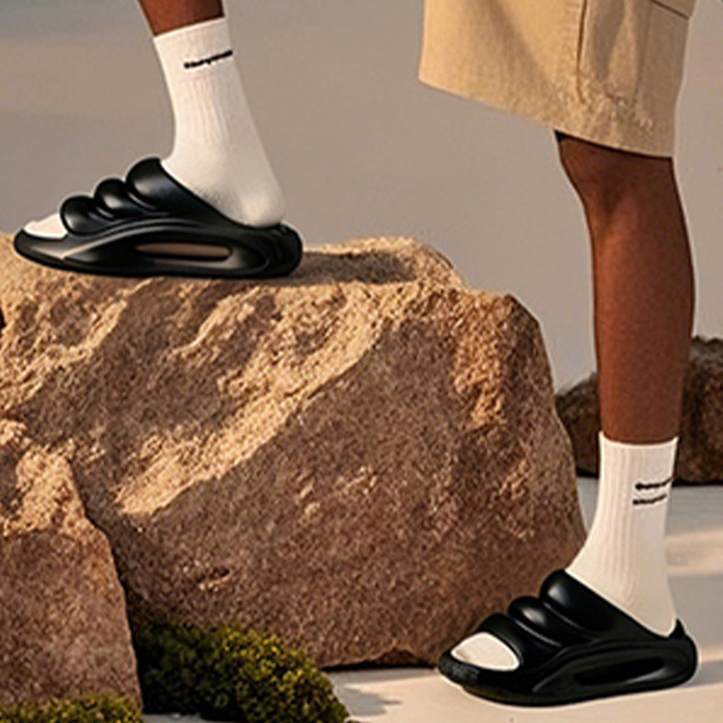 2025 new summer fashion outdoor men's wear increased thick bottom 5cm rock men's sandals wholesale
