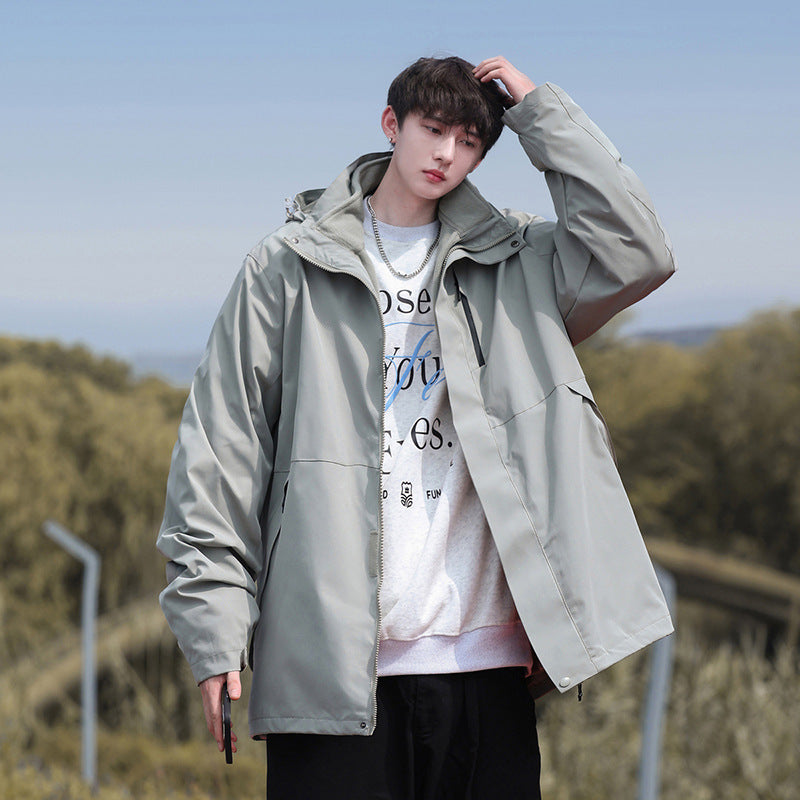 Detachable jacket cotton-padded coat men's and women's same autumn and winter functional three-in-one mountaineering cotton-padded jacket workwear cotton-padded jacket