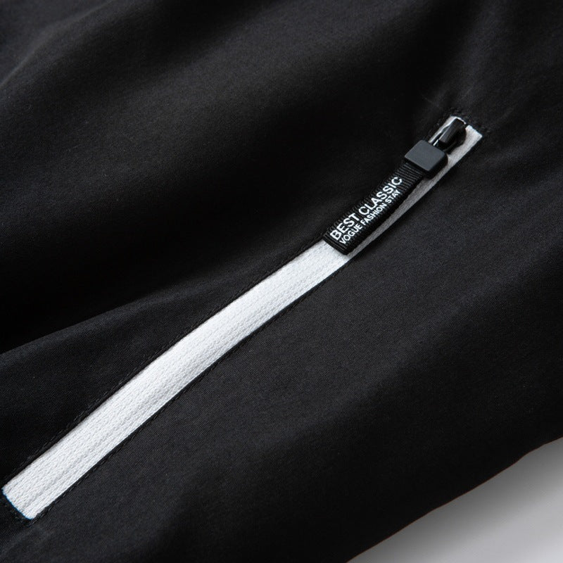 2023 Spring and Autumn Men's / women's Jacket Casual Sports Youth Stand Collar Color Block Fitted Coat Men's Breathable Long Sleeve