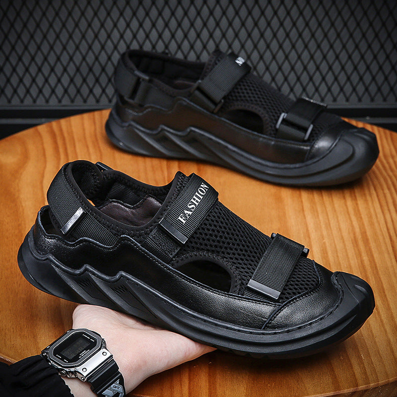 Men's Sandals Soft Sole 2023 Summer New Style Vietnam Roman Beach Shoes Baotou Breathable Outdoor Casual Shoes Trend