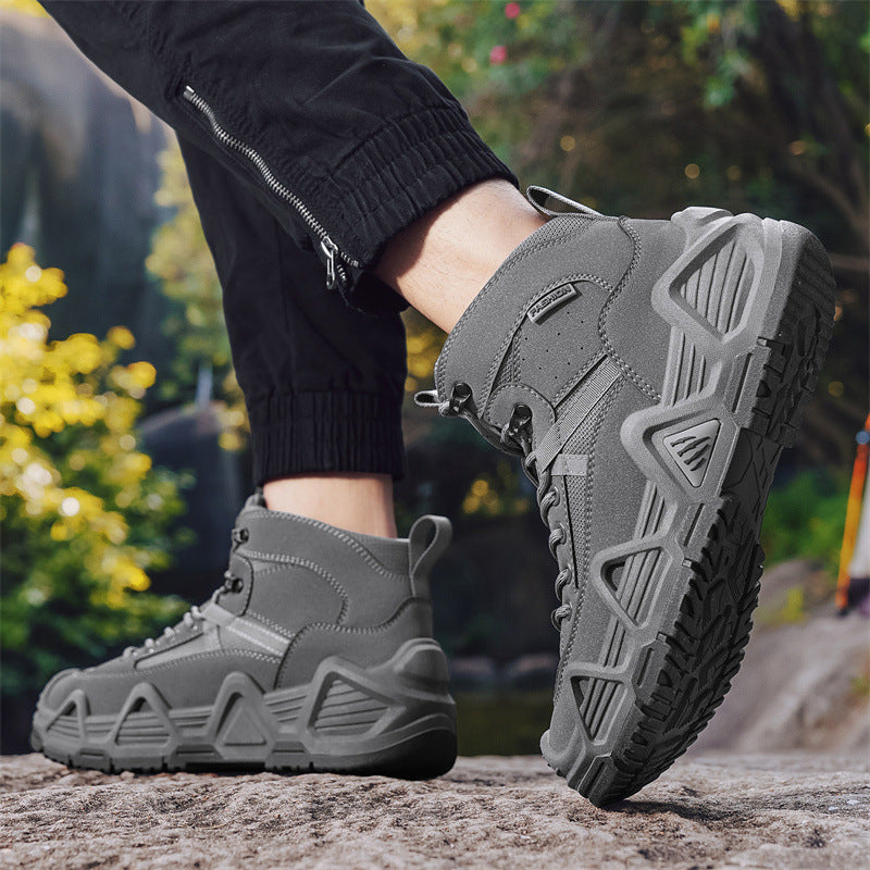 Factory Dropshipping Outdoor Men's Tactical Boots Mid-Top Desert Boots Outdoor Shoes Non-Slip Casual Sports Hiking Shoes for Men