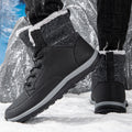 Men's Winter Snow Boots, Men's Hiking Shoes, Fleece-Lined, Thickened, Warm, Large Size Cotton Boots, High-Top Warm Shoes