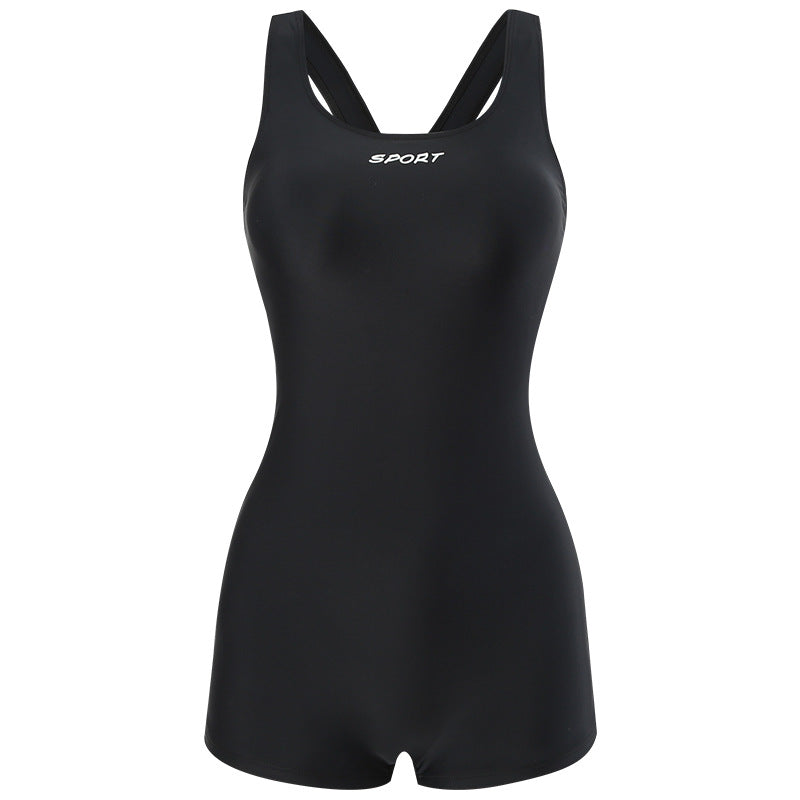 Swimsuit Women's Professional Swimming Pool Special Racing 2025 New Large Size Fat Girl One-Piece Boxer Briefs Swimsuit