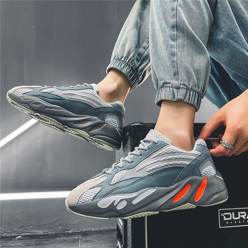 Torre Shoes Men's New Coconut 700 Men's Shoes Men's Trendy Mesh Breathable Casual Running Sneakers