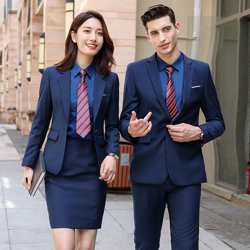 Business Attire for Men and Women, Autumn and Winter Fashionable Slim Business Suits, Women's Four-Piece Vest Formal Suits