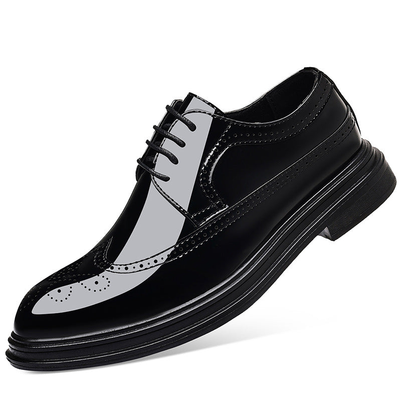 Large Size Summer Leather Shoes for Men 2025 New Business Formal Brogue British Casual Men's Shoes