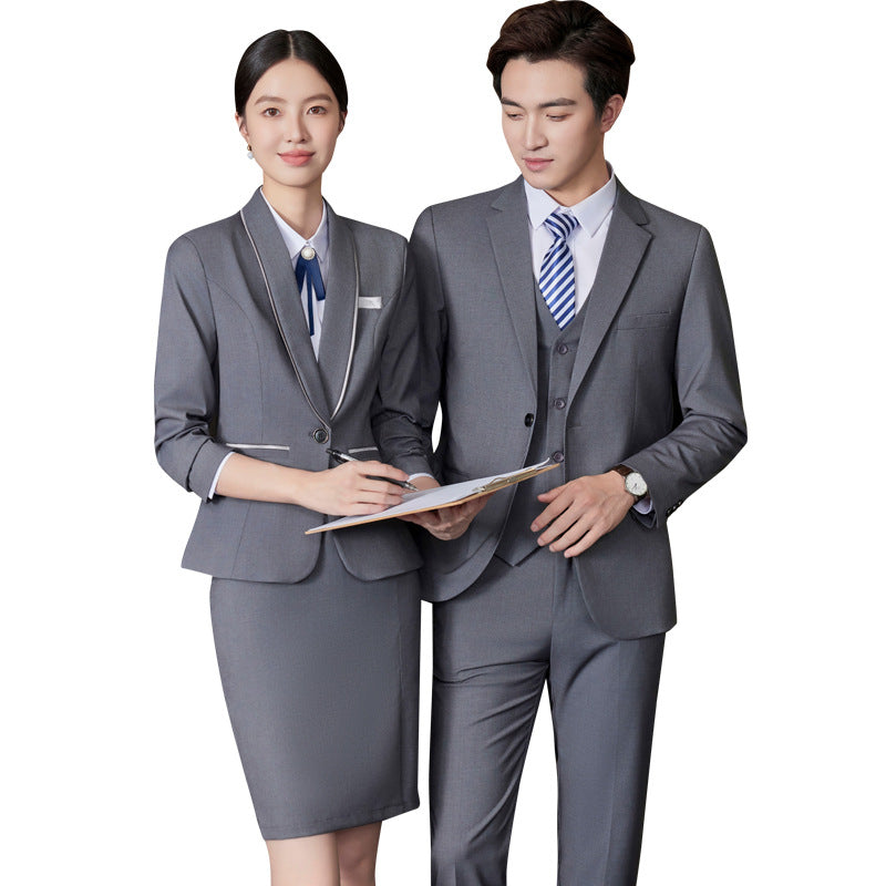 Professional Vest Suit Suit Female Property Jewelry Hotel Ktv Front Desk Receptionist Beautician Work Clothes