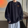 2023 sweater men's winter lazy pullover sweater fashion brand loose bottoming sweater coat casual all-matching