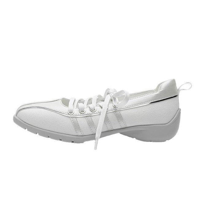 South Korea Niche Sports Ballet Shoes Women's Silver White Vintage German Training Shoes Flat Strap Mary Jane Shoes Women