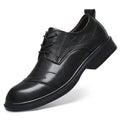 Men's Business Formal Leather Shoes, First-Layer Genuine Leather, Small Size 37, Wedding Groom Shoes, Three-Piece Design, Large Size Men's Shoes, Cross-Border