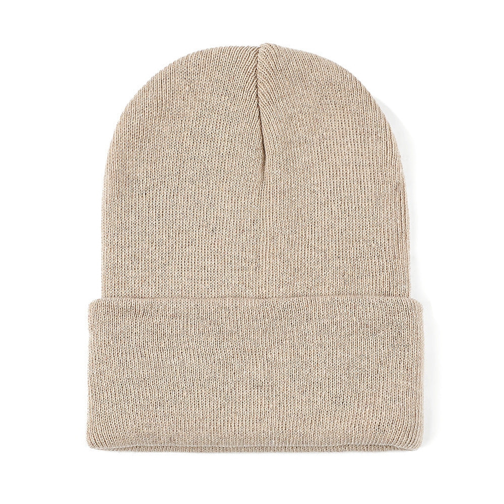 High-Quality Candy-Colored Knit Hats for Men and Women, Autumn and Winter Warm Hats, Outdoor Cold-Proof Pullover Knit Hats