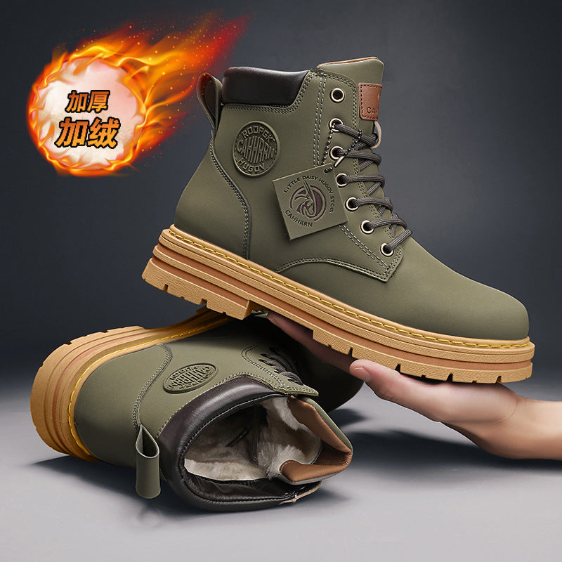 Big Yellow Boots, Big-Toe Martin Boots, 2025 Autumn and Winter High-Top Versatile Martin Boots, New Men's Work Shoes, Martin Boots