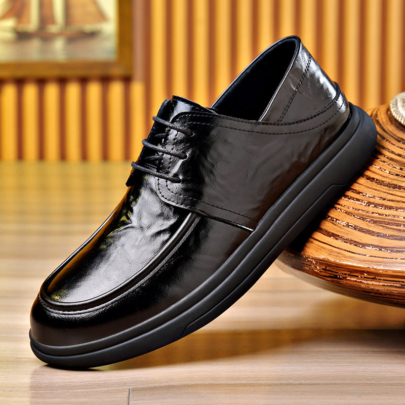 Men's Leather Shoes, New Popular Model 2025, Business Formal Men's Lace-Up Shoes, Casual Versatile Groom's Wedding Shoes
