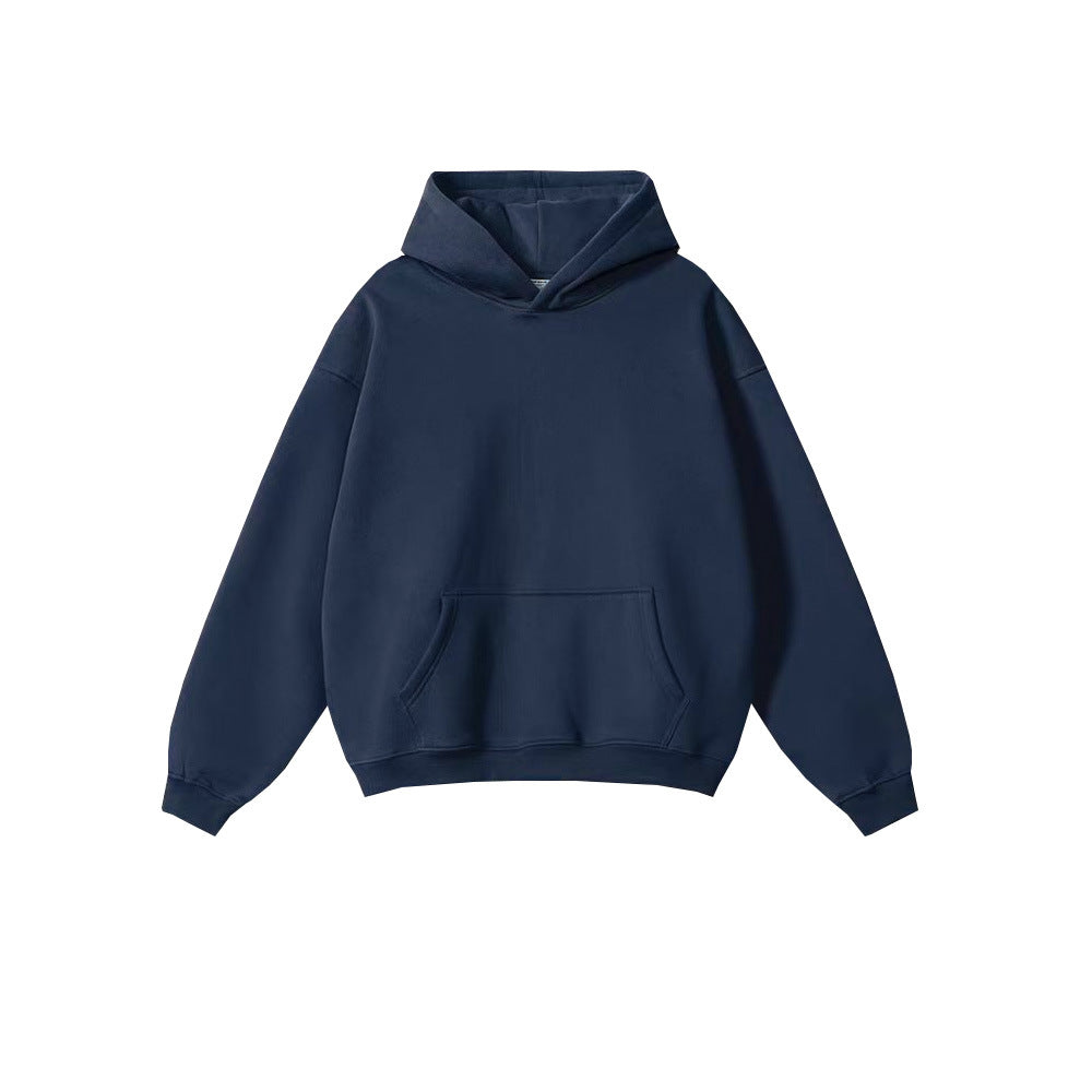 Tide brand men's clothing 2024 autumn and winter youth loose leisure tide brand 450G terry sweater men's hooded men's sweater