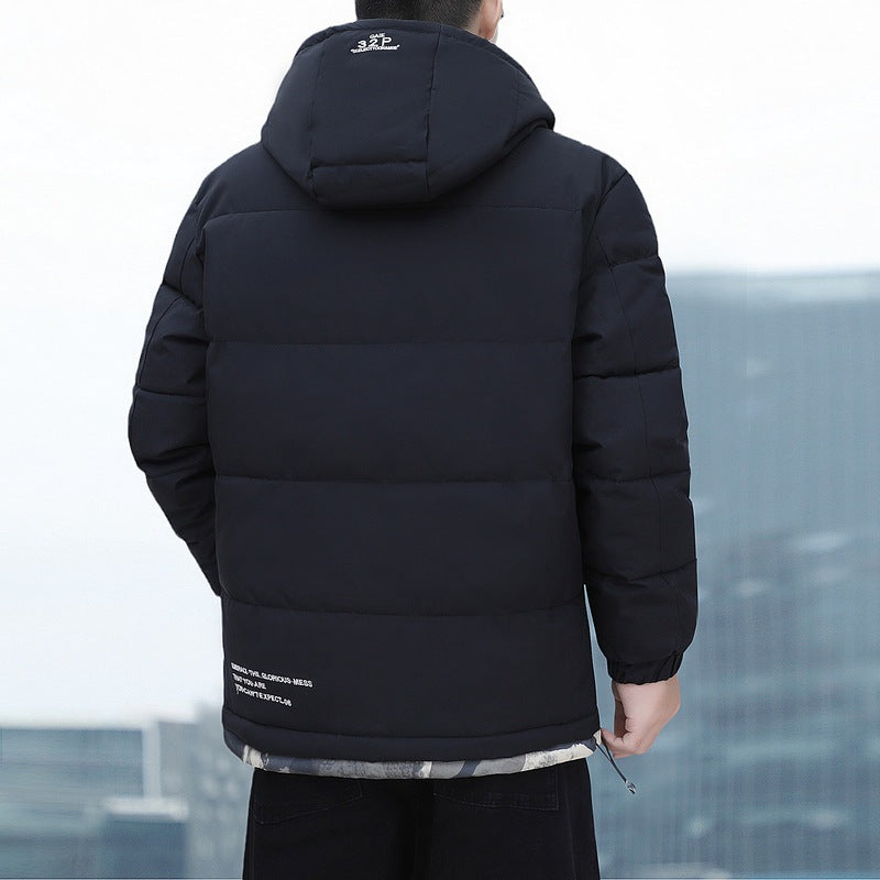 New Winter Casual Men's Warm Jacket Cotton-padded Coat Fashionable Cotton-padded Coat Thickened Top All-match Cotton-padded Coat Hooded Cardigan