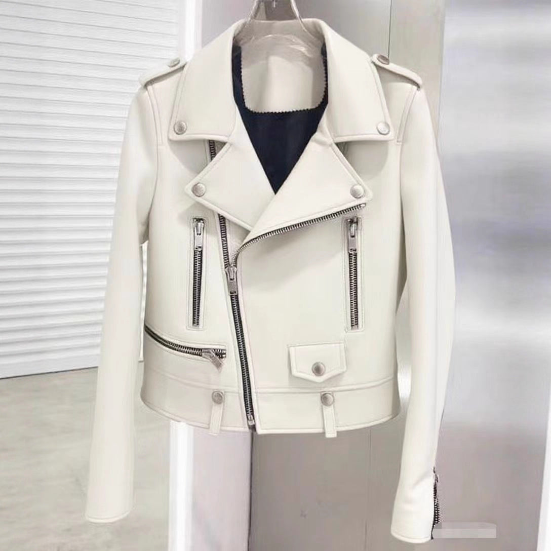 Foreign Trade Men's Clothing Wholesale Men's Motorcycle Leather Jacket 2025 Spring, Autumn and Winter New Leather Jacket Korean Style Slim Men's Leather Jacket