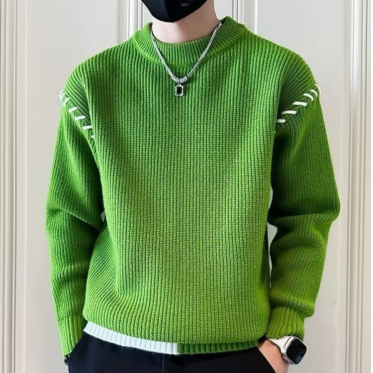 Autumn and winter new men's sweater high-end soft and comfortable sweater base fashion versatile trendy men's sweater