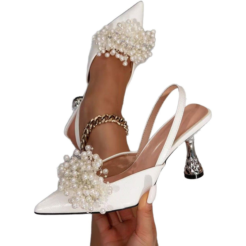 A Large Number of Export High-Heeled Shoes, One-Line High-Heeled Sandals, High-End Show Wedding Dress, Two-Wear Non-Tiring High-Heeled Shoes
