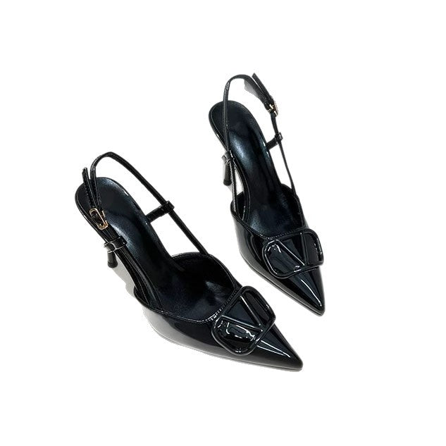 High Heels Women's French Spring and Summer Shallow Wedding Shoes Fashion 2025 Nude Color Small Fragrance Versatile Stiletto Pointed Toe