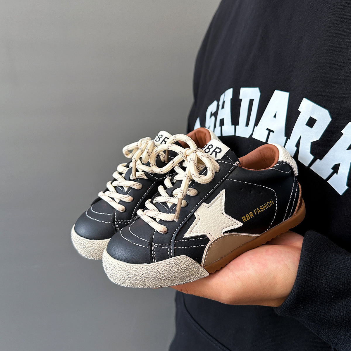 Korean Style Children's Trendy Star Sneakers Boys' Spring and Autumn Casual Shoes Big Kids' Training Shoes Girls' Sneakers
