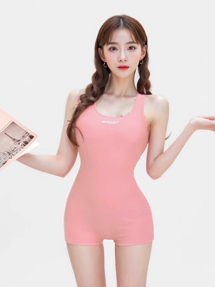 Swimsuit Women's Professional Swimming Pool Special Racing 2025 New Large Size Fat Girl One-Piece Boxer Briefs Swimsuit