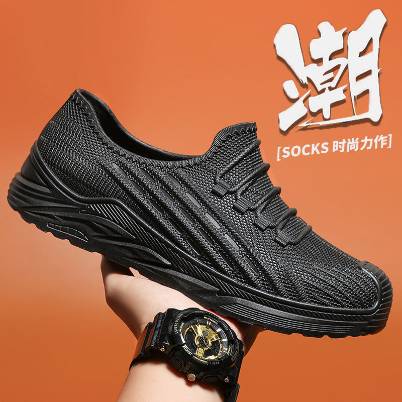 Men's Fashion Low-rise Rain Boots Thickened Sports Non-slip Rain Boots Thick Bottom Heightened Fishing Waterproof Hiking Shoes for Men