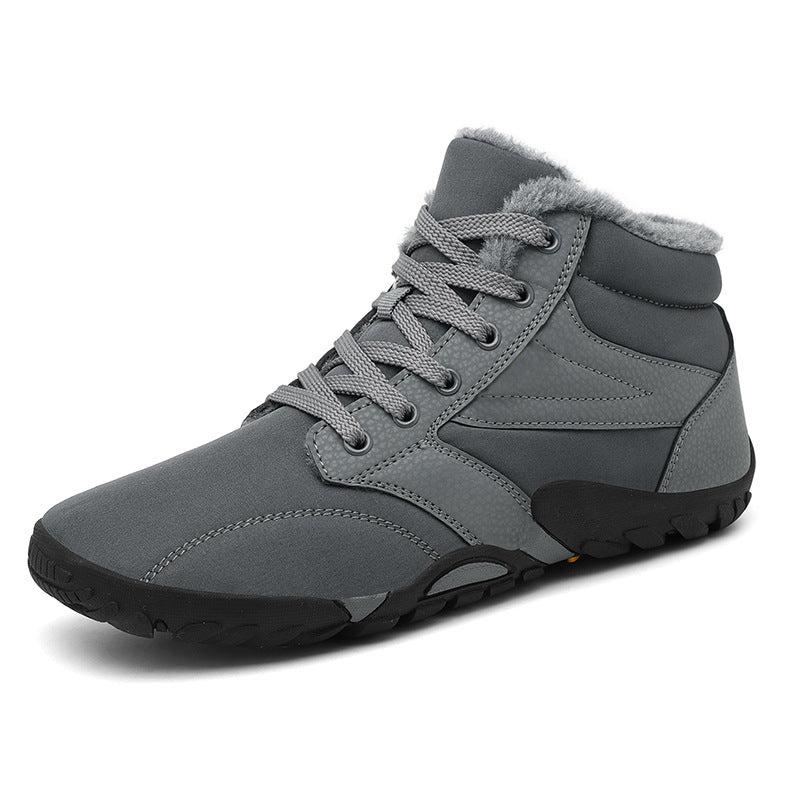 Cross-border Snow Boots Men's Winter Warm Boots Men's and Women's fleece-lined Warm Boots Outdoor Five-finger Waterproof Cotton Shoes Mountaineering Shoes