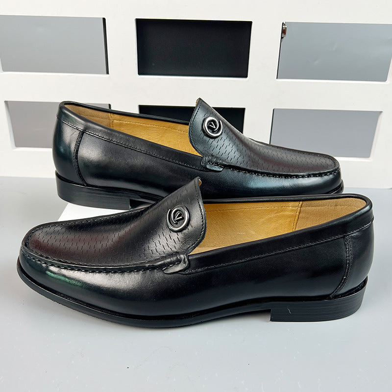 Men's Casual Loafers, Breathable Leather Shoes, Genuine Leather Slip-On Shoes, Winter Men's Shoes, New Trendy Style