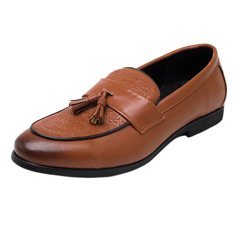Men's Loafers Cross-border plus size New Style Leather Shoes Fashion British Men's Business Tassel Leather Shoes Slip-on Leather Shoes