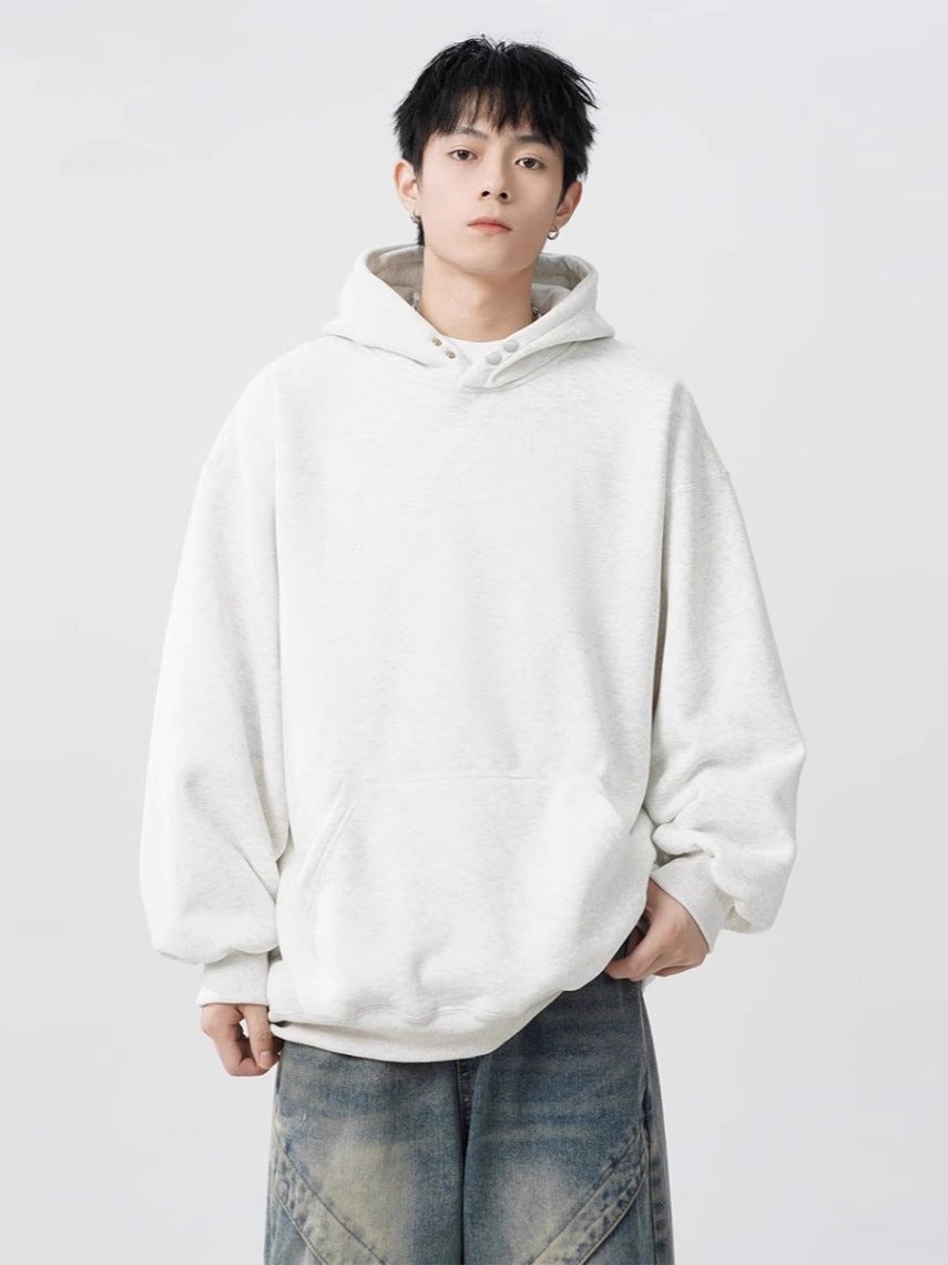 2024 American Heavy Hooded Sweater Men's Autumn Fashion Brand Casual Couple Hoodie High Street All-match Loose Jacket