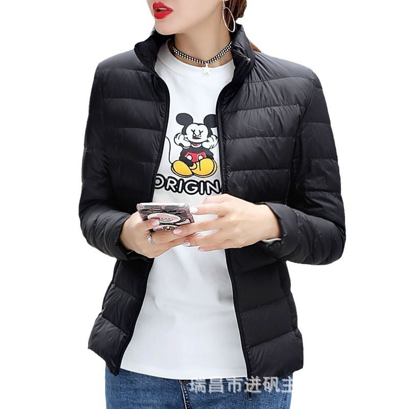 2024 autumn and winter new high-end autumn and winter cotton-padded jacket women's solid color plus size thick warm fashion jacket coat