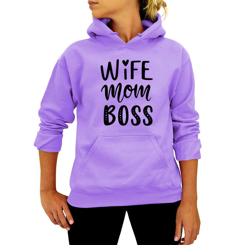 Amazon AliExpress ebay cross-border wife mom printed hooded vests autumn and winter European and American women's