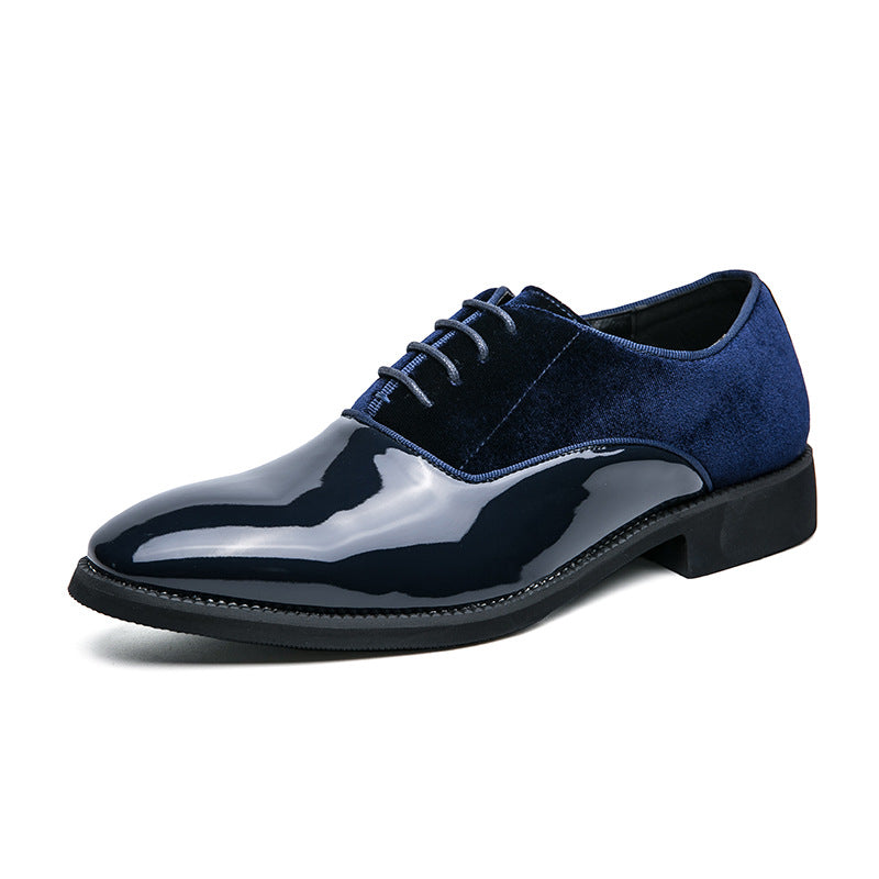 Men's Formal Business Leather Shoes in Large Sizes for Foreign Trade, Trendy Low-Top British Pointed Wedding Groom Shoes in Stock