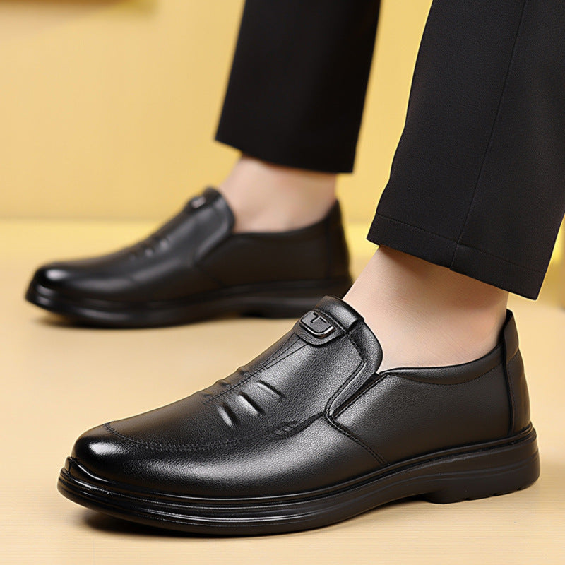 Men's Leather Shoes Trendy 2026 New Versatile Casual Shoes for Middle-Aged and Elderly Men, Dad Shoes, Business Formal Shoes