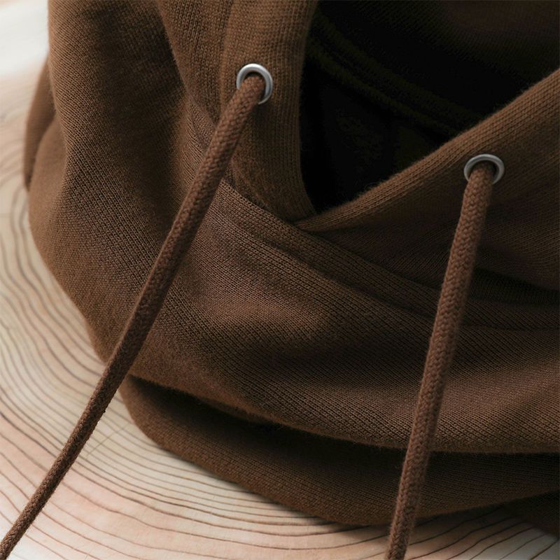 350g spring and autumn thin chocolate color sweater women's brown hooded coat caramel color loose hoodie autumn and winter