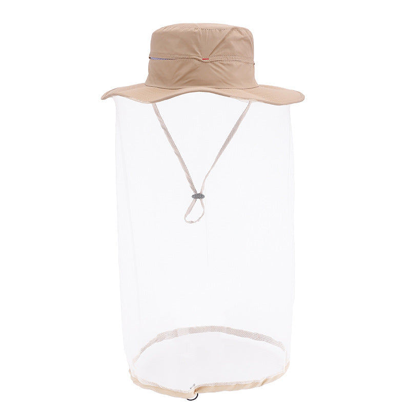 Mesh Hats for Men and Women, Outdoor Sun Protection, Large Brim Hats, Travel Group Purchase, Fisherman Hats, Anti-Mosquito Sun Hats, Amazon Cross
