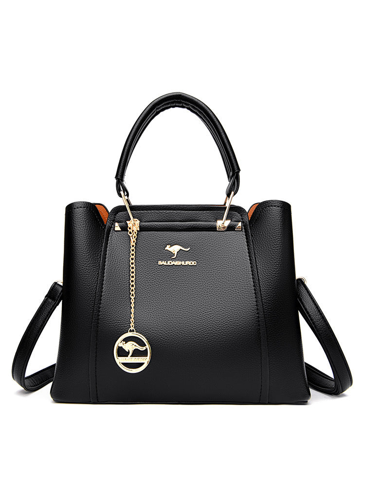 Autumn 2024 New Women's Bag Large Capacity Middle-aged Mother's Handbag Simple All-match Large Capacity Women's Shoulder Bag