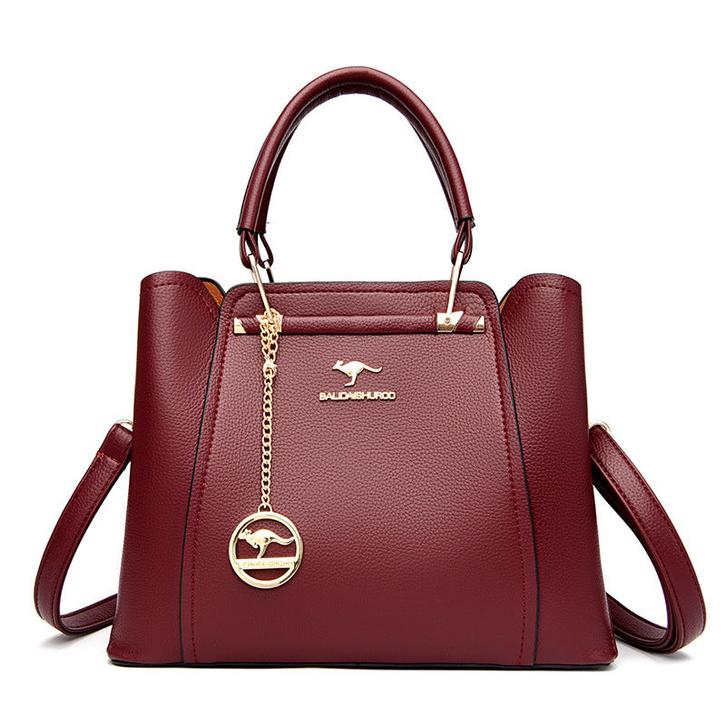 Autumn 2024 New Women's Bag Large Capacity Middle-aged Mother's Handbag Simple All-match Large Capacity Women's Shoulder Bag