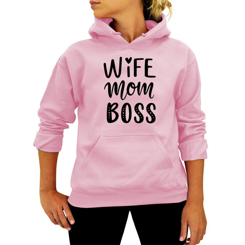 Amazon AliExpress ebay cross-border wife mom printed hooded vests autumn and winter European and American women's