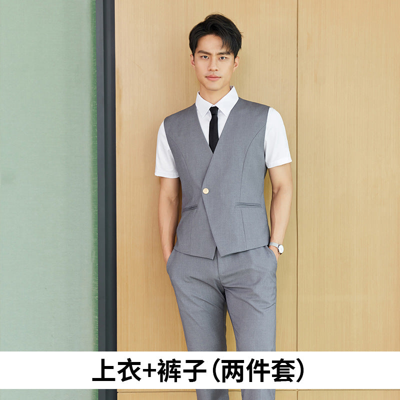 Stewardess uniform professional shirt Women's Spring temperament suit high-end hotel front desk reception work clothes beauty salon work clothes
