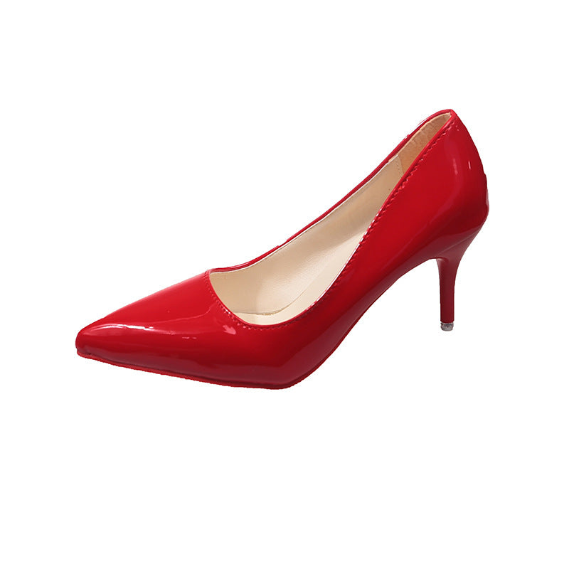 Cross-Border Large Size Women's High Heels 35-43 Size Pure Color Simple Stiletto High Heel Sandals Casual Fashion Shoes for Women