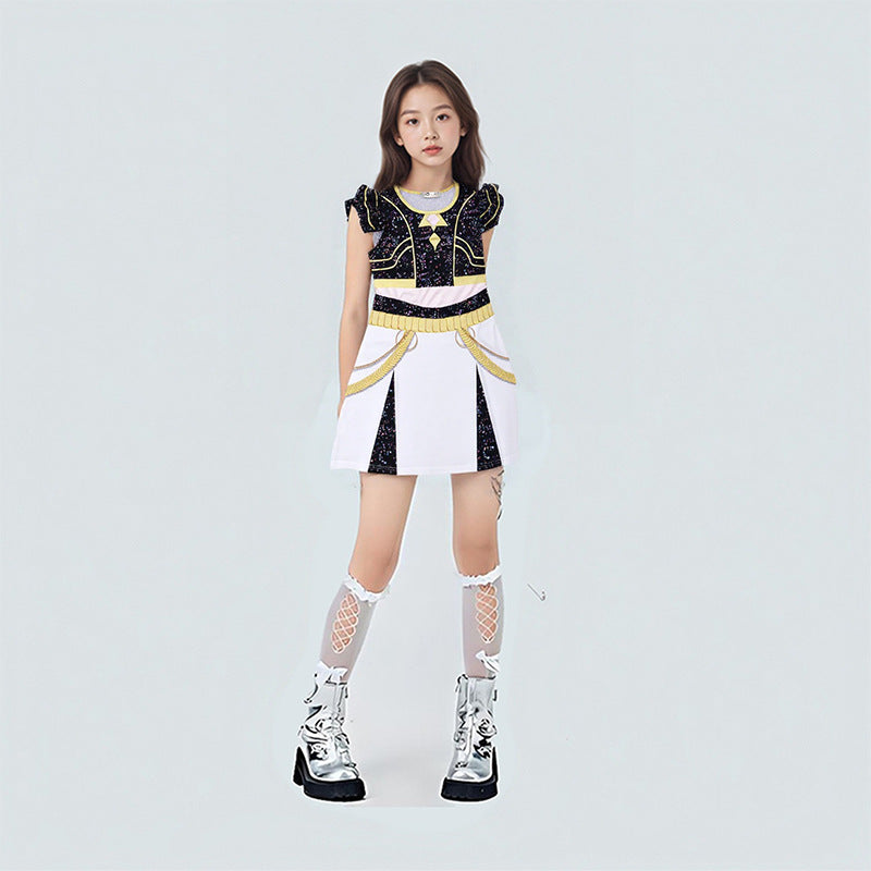 K-Pop Hunter Cosplay Costume Rumi Zoy Mirra Short Skirt Korean Girl Group Children's Stage Performance Costume