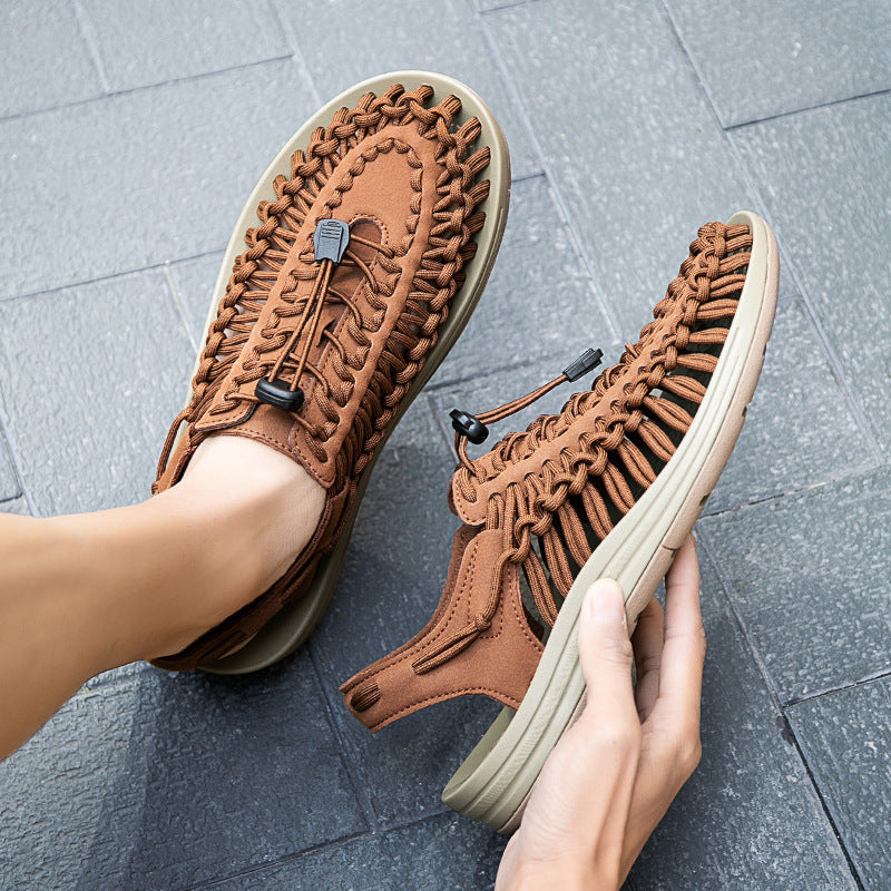 Cross-border Men's Sandals 2024 Summer New Trendy Casual Sandals Men's Fashion Trendy Casual Beach Women's Shoes