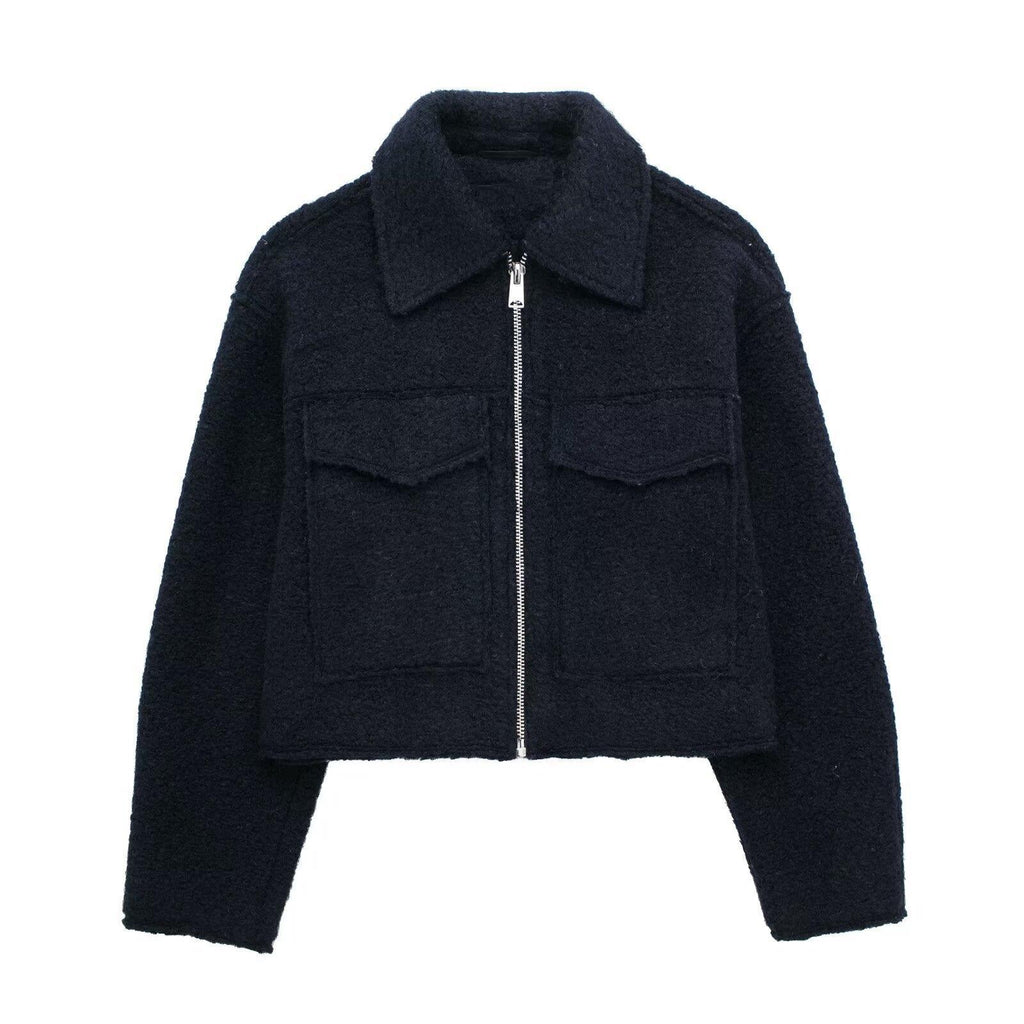 Independent Station Popular Spring & Fall European and American Cross-Border Women's Street Fashion Soft Short Jacket D69237